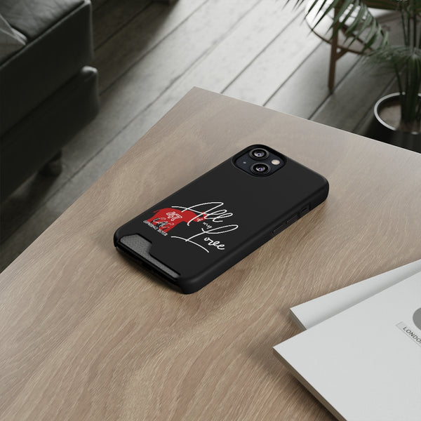 AOML - Black Phone Case With Card Holder