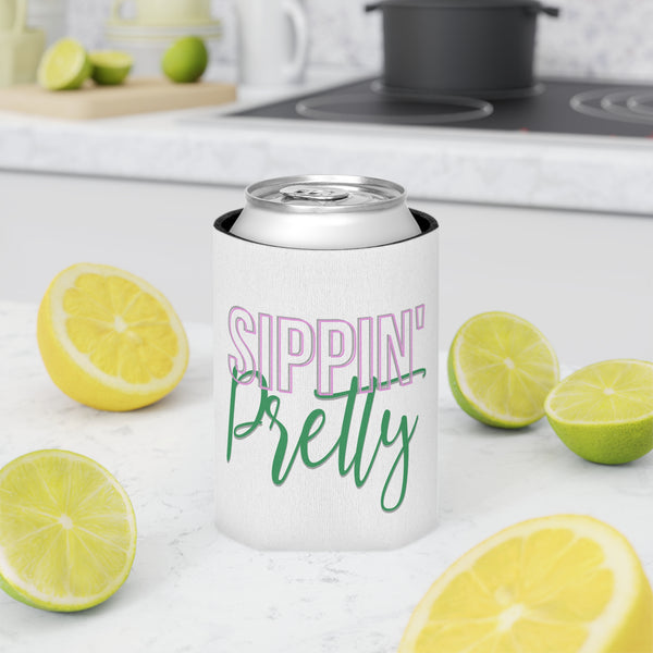 Sippin Pretty Can Cooler - White