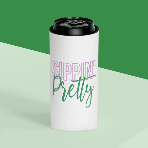 Sippin Pretty Can Cooler - White