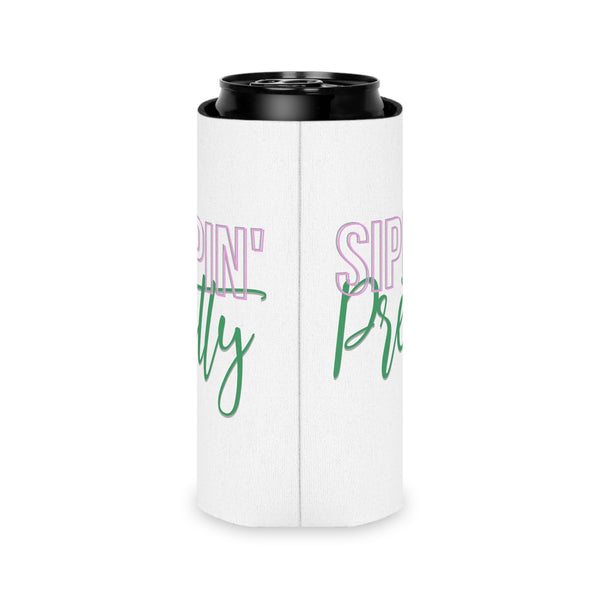 Sippin Pretty Can Cooler - White