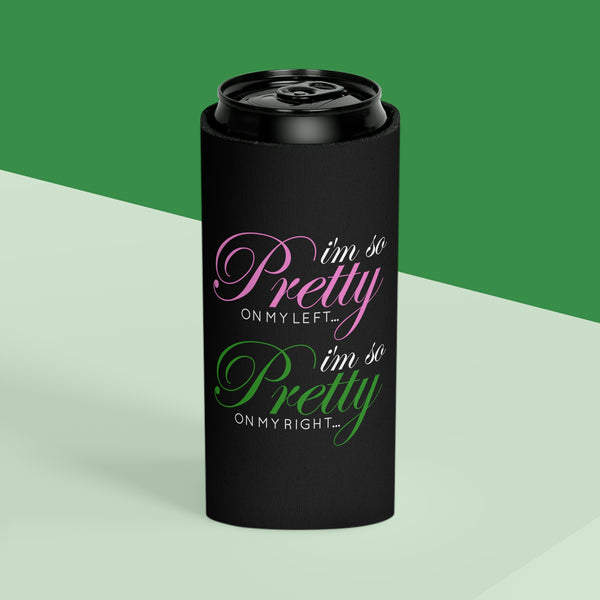 I'm So Pretty on my Left Can Cooler - Black