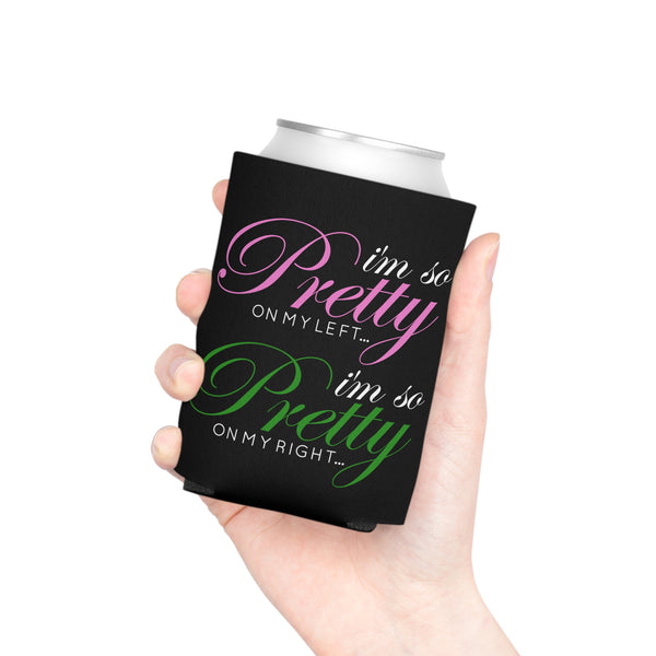 I'm So Pretty on my Left Can Cooler - Black