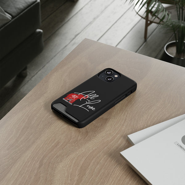 AOML - Black Phone Case With Card Holder