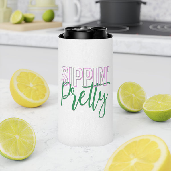 Sippin Pretty Can Cooler - White