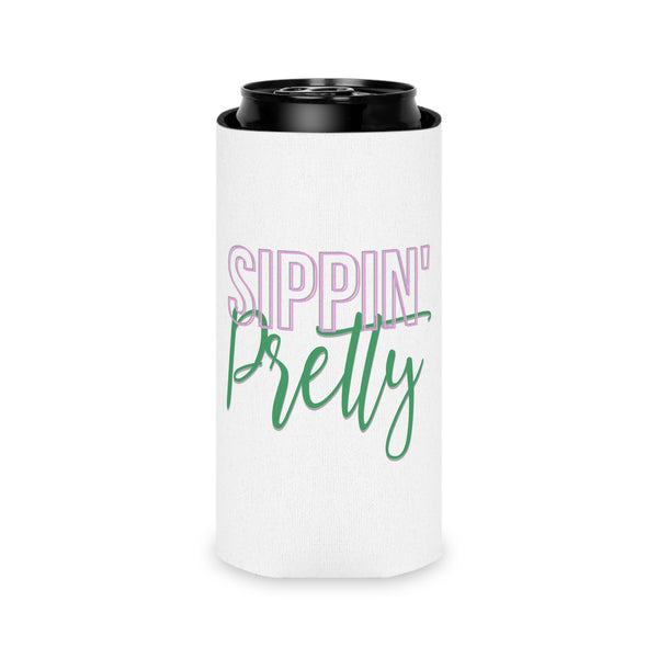Sippin Pretty Can Cooler - White