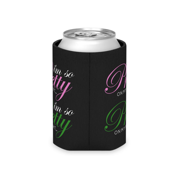 I'm So Pretty on my Left Can Cooler - Black