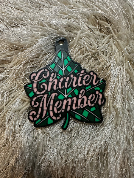 Stained Glass-ish Bag Tag/Keychain/Pin/Badge Reel
