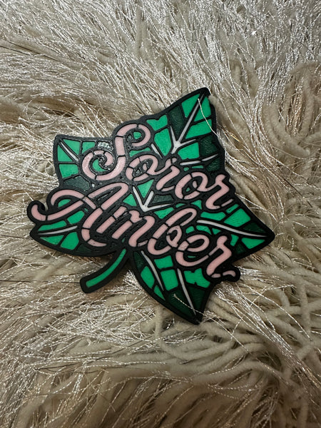 Stained Glass-ish Bag Tag/Keychain/Pin/Badge Reel