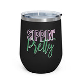 Sippin Pretty Insulated Wine Tumbler - Black