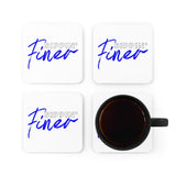 Sippin' Finer Coaster Set - White