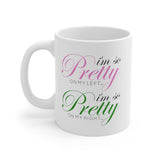 I'm So Pretty on my Left mug - White