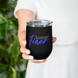 Sippin' Finer 12oz Insulated Wine Tumbler - Black