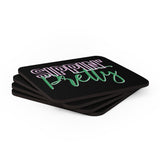 Sippin' Pretty Coaster Set - Black