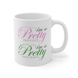 I'm So Pretty on my Left mug - White