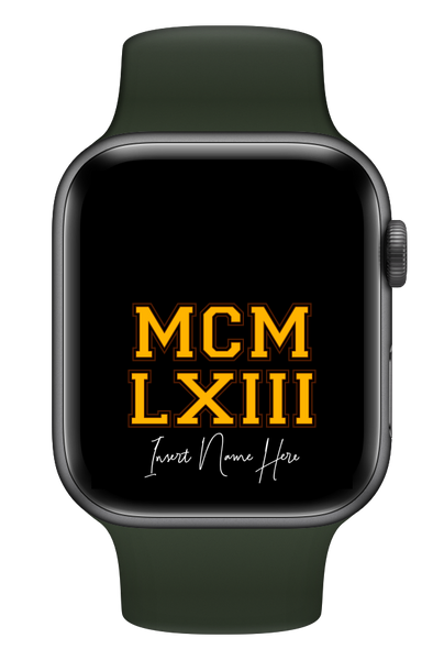 MCMLXIII Custom Smartwatch Wallpaper (Choose Color)