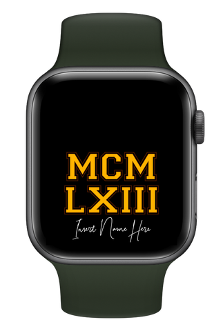 MCMLXIII Custom Smartwatch Wallpaper (Choose Color)
