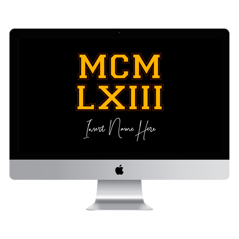 MCMLXIII Custom Desktop Wallpaper (Choose Color)