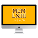 MCMLXIII Custom Desktop Wallpaper (Choose Color)