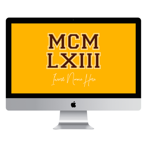 MCMLXIII Custom Desktop Wallpaper (Choose Color)