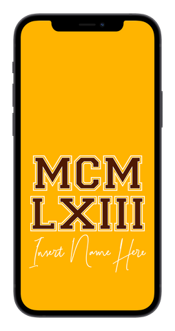 MCMLXIII Custom Phone Wallpaper (Choose Color)