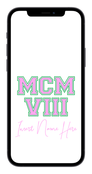 MCMVIII Custom Phone Wallpaper (Choose Color)