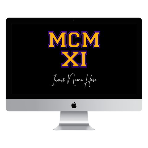 MCMXI Dawgs Edition Custom Desktop Wallpaper (Choose Color)