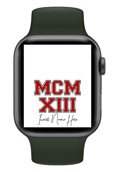 MCMXIII Custom Smartwatch Wallpaper (Choose Color)