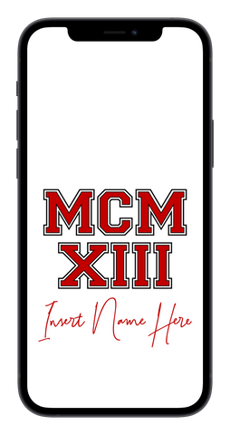 MCMXIII Custom Phone Wallpaper (Choose Color)