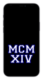 MCMXIV Phone Wallpaper (Choose Color)