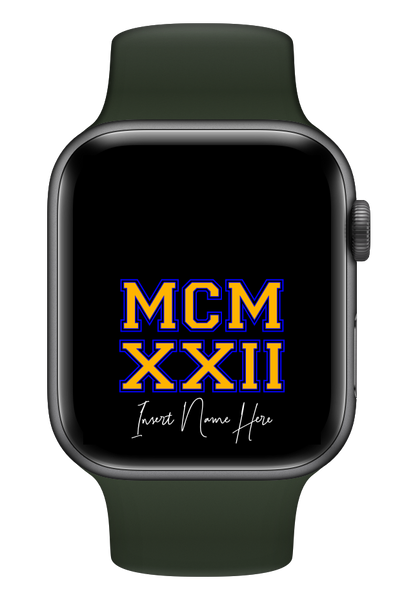 MCMXXII Custom Smartwatch Wallpaper (Choose Color)
