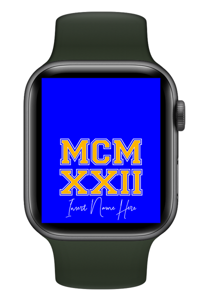 MCMXXII Custom Smartwatch Wallpaper (Choose Color)