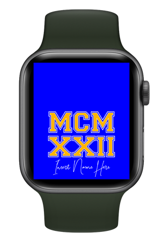 MCMXXII Custom Smartwatch Wallpaper (Choose Color)