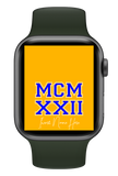 MCMXXII Custom Smartwatch Wallpaper (Choose Color)