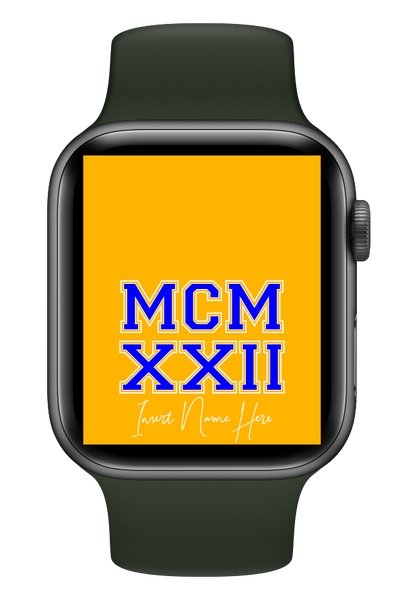 MCMXXII Custom Smartwatch Wallpaper (Choose Color)