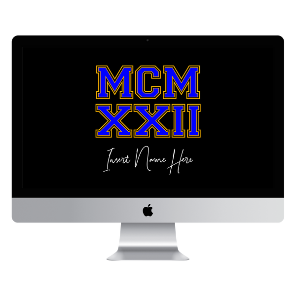 MCMXXII Custom Desktop Wallpaper (Choose Color)