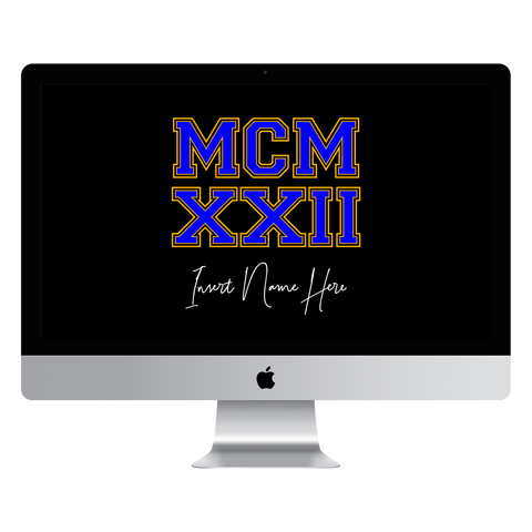MCMXXII Custom Desktop Wallpaper (Choose Color)