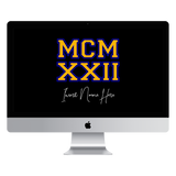 MCMXXII Custom Desktop Wallpaper (Choose Color)