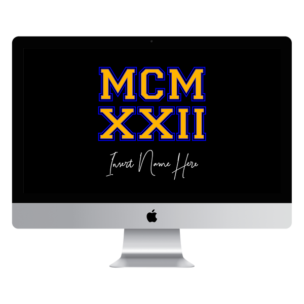 MCMXXII Custom Desktop Wallpaper (Choose Color)