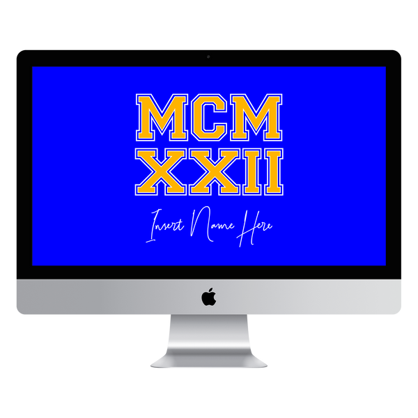 MCMXXII Custom Desktop Wallpaper (Choose Color)