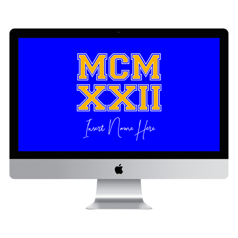 MCMXXII Custom Desktop Wallpaper (Choose Color)