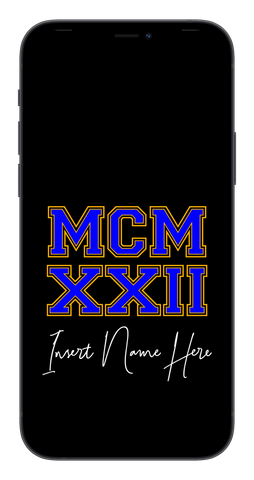 MCMXXII Custom Phone Wallpaper (Choose Color)