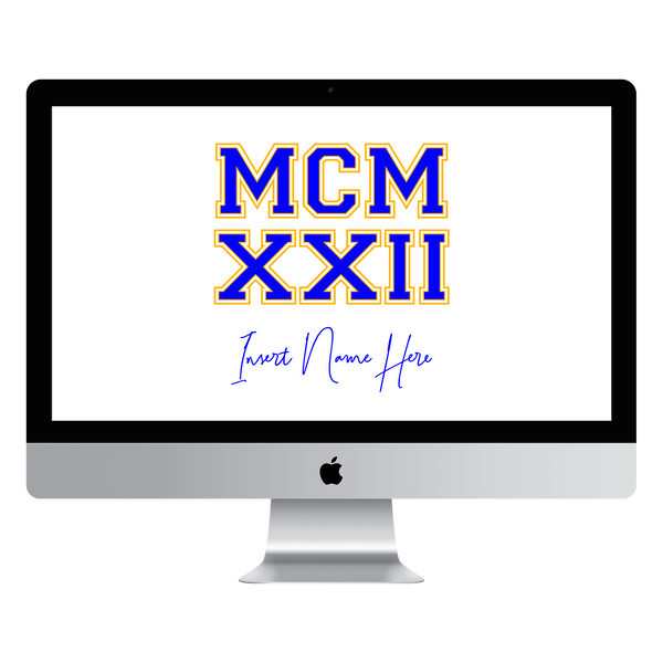 MCMXXII Custom Desktop Wallpaper (Choose Color)
