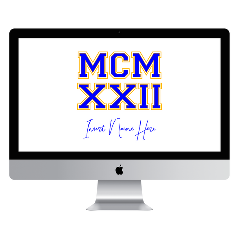 MCMXXII Custom Desktop Wallpaper (Choose Color)