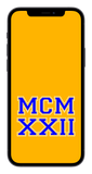MCMXXII Phone Wallpaper (Choose Color)