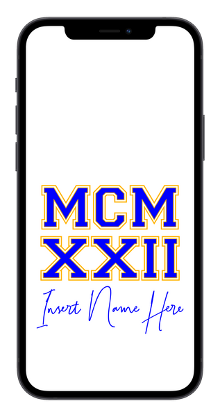 MCMXXII Custom Phone Wallpaper (Choose Color)