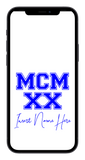 MCMXX Custom Phone Wallpaper (Choose Color)