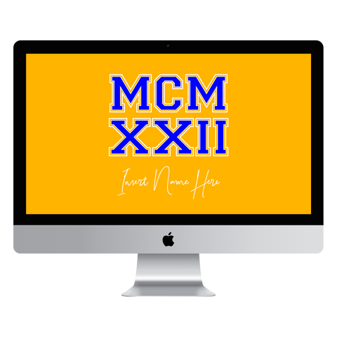 MCMXXII Custom Desktop Wallpaper (Choose Color)