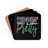 Sippin' Pretty Coaster Set - Black