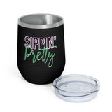 Sippin Pretty Insulated Wine Tumbler - Black