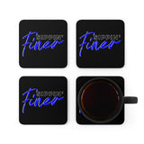 Sippin' Finer Coaster Set - Black